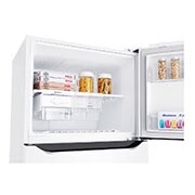 LG 13.9 قدمًا مكعبًا ، ثلاجة بفريزر علوي ، لون أبيض ، تدفق هواء متعدد ، ضاغط عاكس ذكي, LT15CBBWLN