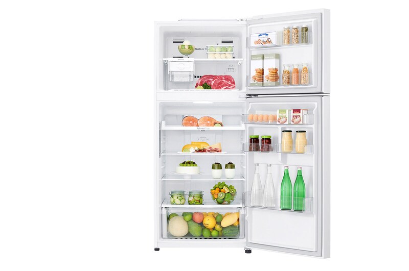 LG 13.9 قدمًا مكعبًا ، ثلاجة بفريزر علوي ، لون أبيض ، تدفق هواء متعدد ، ضاغط عاكس ذكي, LT15CBBWLN