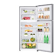 LG 13.9 قدم ثلاجة بفريزر علوي ، جرافيت غامق ، تدفق هواء متعدد ، ضاغط عاكس ذكي, LT15GBBDIN
