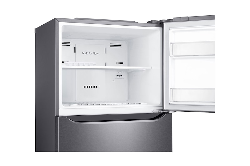 LG 13.9 قدم ثلاجة بفريزر علوي ، جرافيت غامق ، تدفق هواء متعدد ، ضاغط عاكس ذكي, LT15GBBDIN