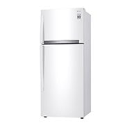 LG 15.4 قدمًا مكعبًا ، ثلاجة بفريزر علوي ، لون أبيض ، تكنولوجيا ThinQ (wifi) ، تدفق هواء متعدد ، ضاغط خطي عاكس موفر للطاقة, LT17HBHWLN