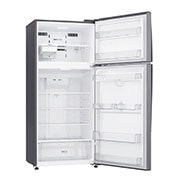 LG 16.9 قدمًا مكعبًا ، ثلاجة بفريزر علوي ، لون فضي بلاتيني ، تدفق هواء متعدد ، ضوء LED ، صينية ثلج متحركة, LT18CBBSLN