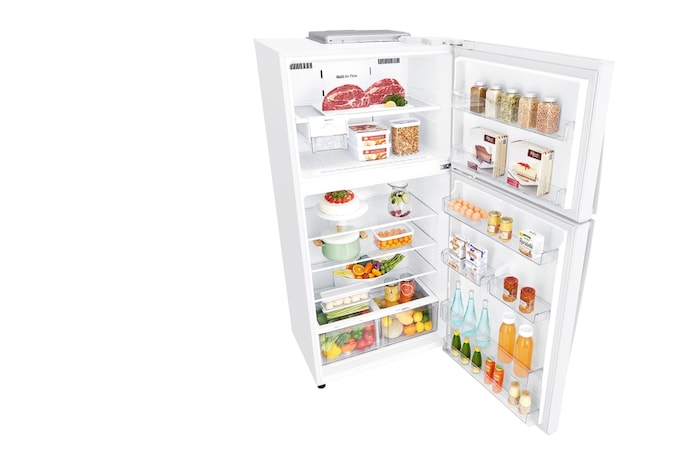 LG ثلاجة | علوي| 18 قدم | LinearCooling | Inverter| DoorCooling⁺™ | إضاءة LED, LT19CBBWIN