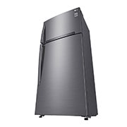 LG 17.9 قدمًا مكعبًا ، ثلاجة بفريزر علوي ، لون فضي بلاتيني ، تكنولوجيا ThinQ (wifi) ، تدفق هواء متعدد ، ضاغط خطي عاكس موفر للطاقة, LT19HBHSLN