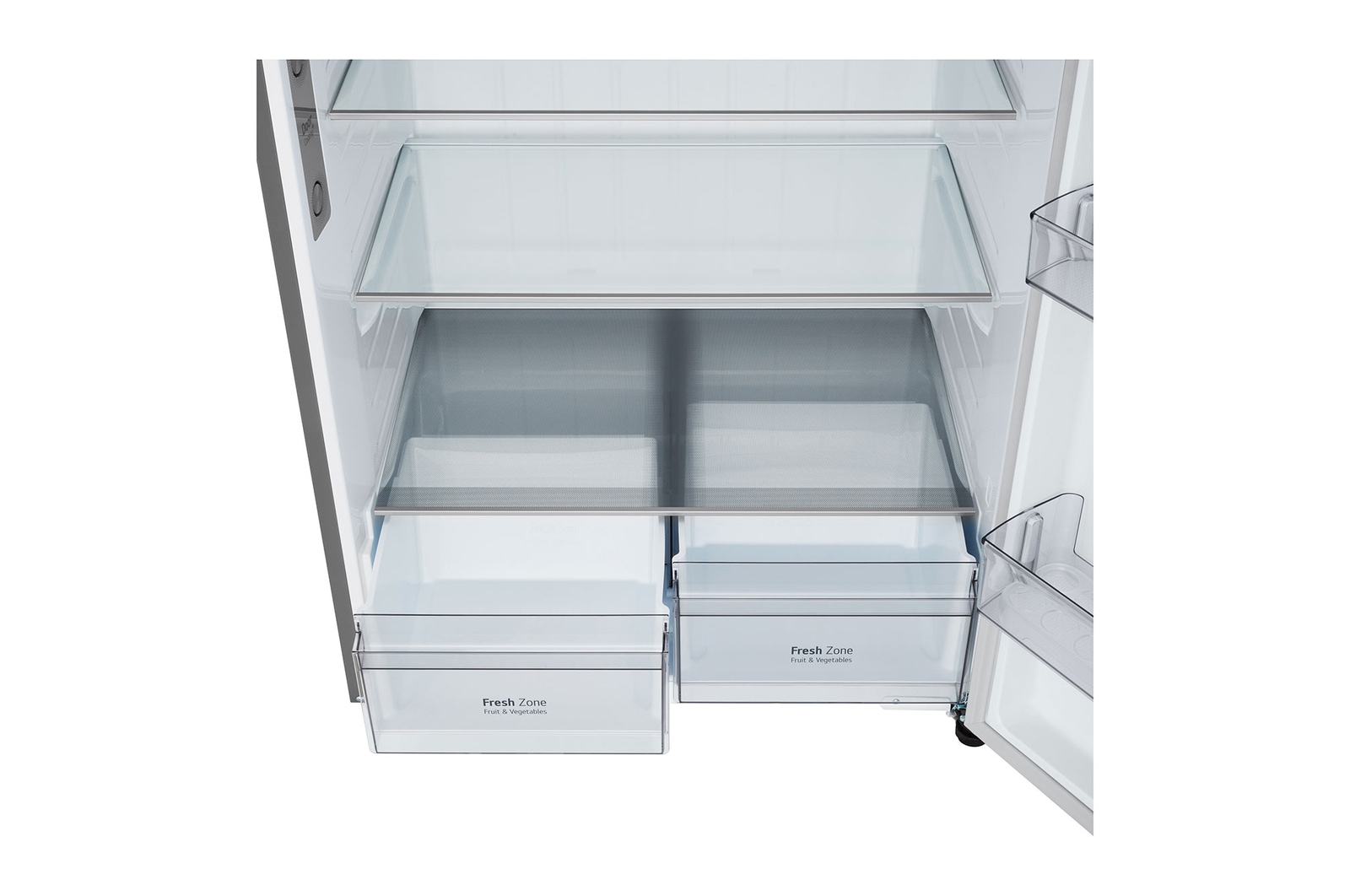 صورة للجانب الأيمن مفتوحًا وبه طعام مُخزَّن