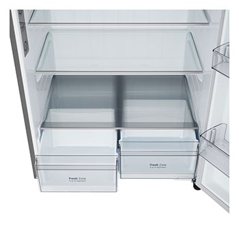 صورة للجانب الأيمن مفتوحًا وبه طعام مُخزَّن