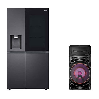 صورة أمامية لـ 25.5 قدم | جنبا الى جنب | InstaView™ | ThinQ + LG XBOOM RNC5 PTLS32HVDM.RNC5