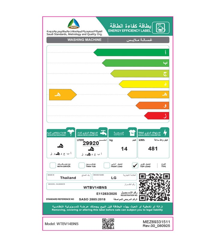 saso energy label