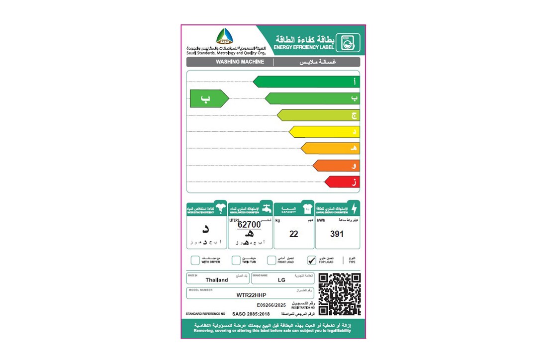 saso energy label