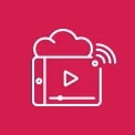 بوستر لـ Wednesday الذي يُعرض على Netflix، وTulsa King الذي يُعرض على Paramount+، وTop Gun: Maverick من SkyShowtime وNational Treasure من Disney+ وThe Rings of Power من Prime Video و Ted Lasso من Apple TV Plus وصورة ثابتة من LG Channels لنمر في البرية.