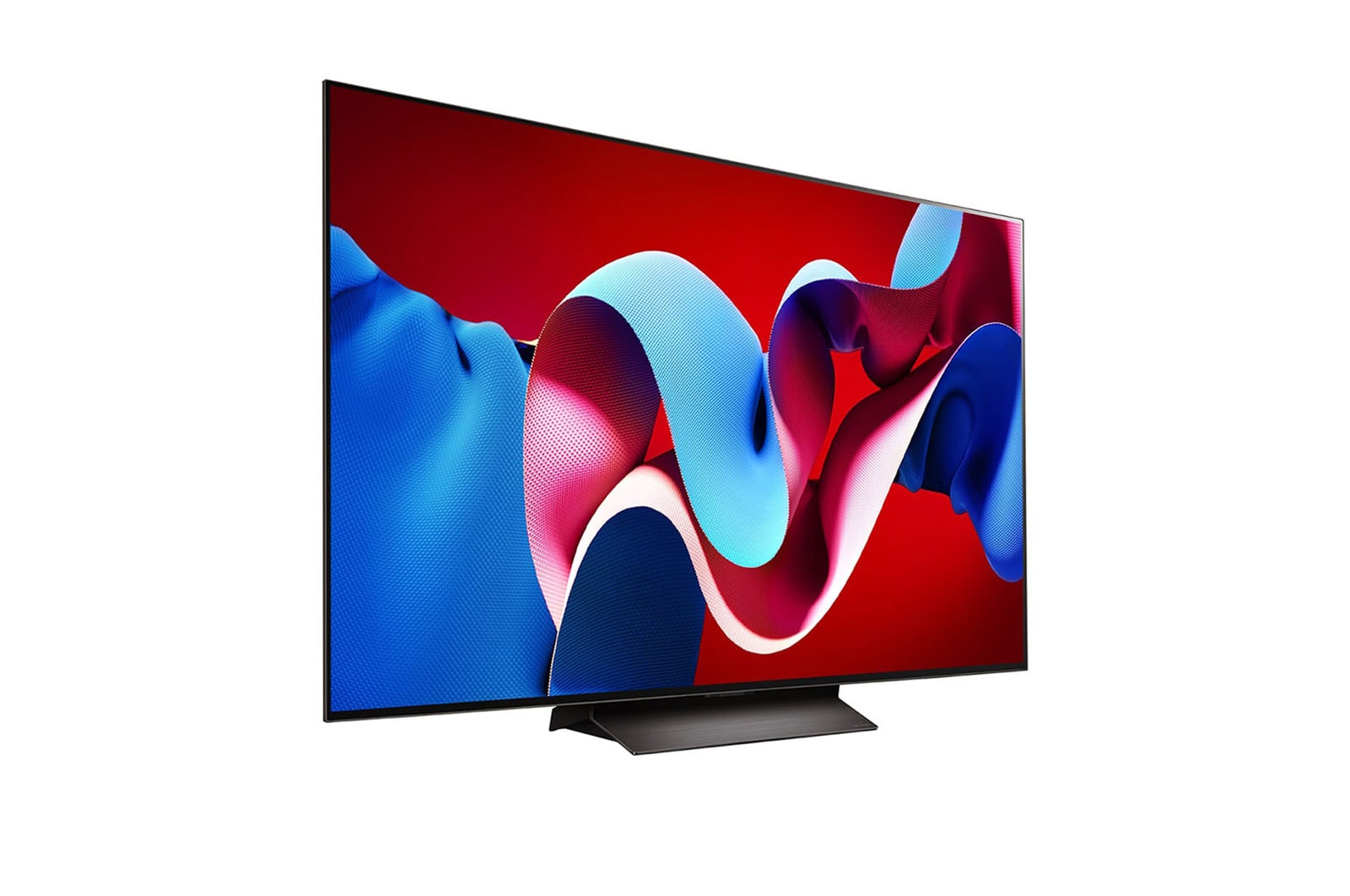 صورة جانبية مائلة لليمين لتلفزيون LG OLED evo TV،‏ OLED C4