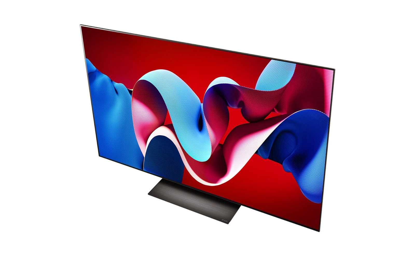 صورة بزاوية من الأعلى لتلفزيون LG OLED evo TV،‏ OLED C4