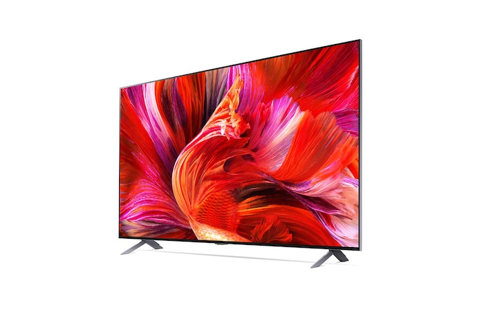 LG سلاسل تلفزيون QNED 65 بوصة QNED95، تصميم شاشة سينمائية 8K بتقنية HDR السينمائية ومنصة WebOS الذكية وميزة تقنية ThinQ AI Mini LED, 65QNED95VPA