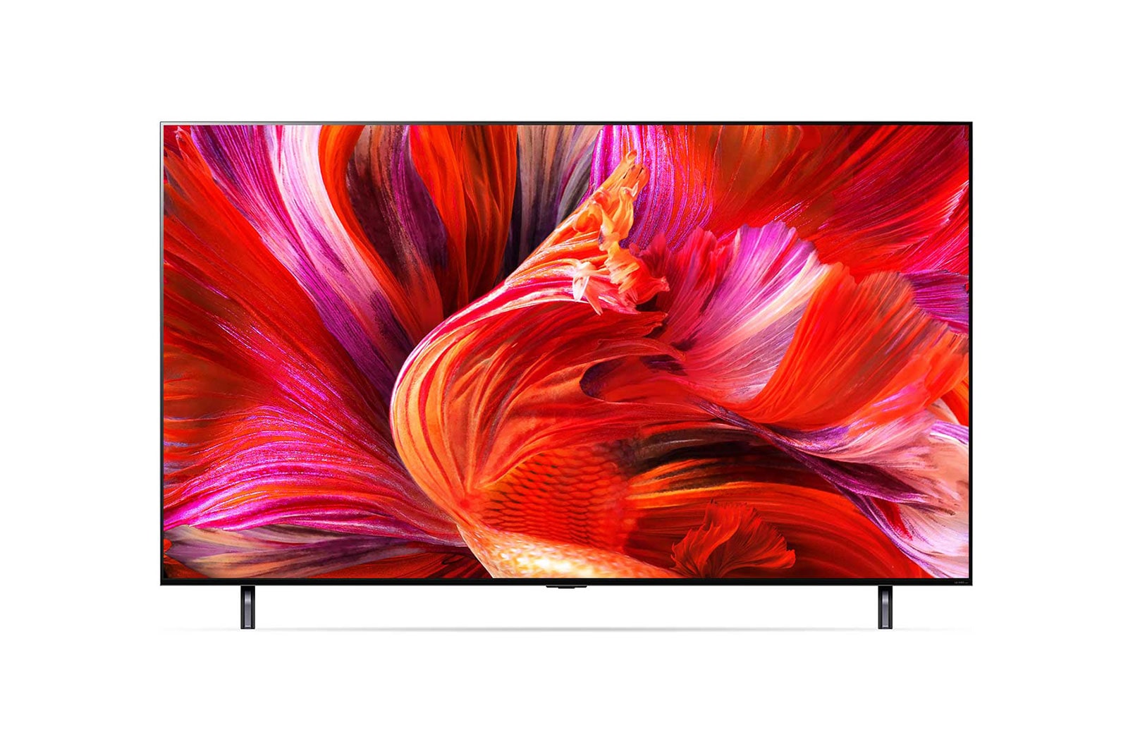 LG سلاسل تلفزيون QNED 65 بوصة QNED95، تصميم شاشة سينمائية 8K بتقنية HDR السينمائية ومنصة WebOS الذكية وميزة تقنية ThinQ AI Mini LED, 65QNED95VPA