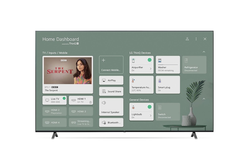 LG تلفزيون UHD 4K ذكي 82 بوصة مع Dolby Vision و HDR, 82UP8050PVB