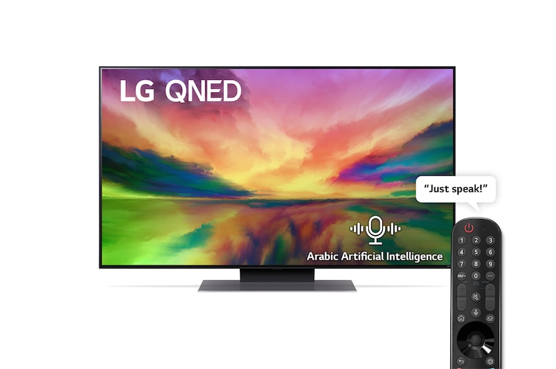 LG تلفزيون LG QNED الذكي، مزود ، مقاس 86 بوصة، نظام تشغيل WebOS، الريموت السحري، الذكاء الاصطناعي للصوت والصورة برو،  HDR10 Pro ،120Hz، تصميم نحيف، سلسلة QNED81, 86QNED816RA
