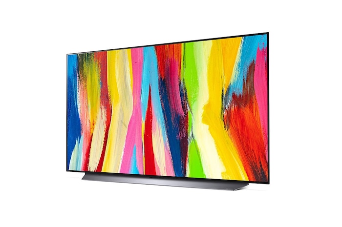 LG إل جي أوليد 4K تلفاز ذكي 48 بوصة السلسة C2, معالج ألفا 9 الجيل الخامس, جي-سينك, وفري سينك للألعاب ومعدل إستجابة 1 ملي ثانية., OLED48C26LA