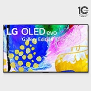 مظهر أمامي يوضح إصدار المعرض من تلفزيون OLED evo من إل جي على الشاشة