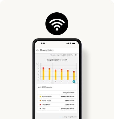 صورة لشاشة هاتف محمول مع أيقونة Wi-Fi في الأعلى.