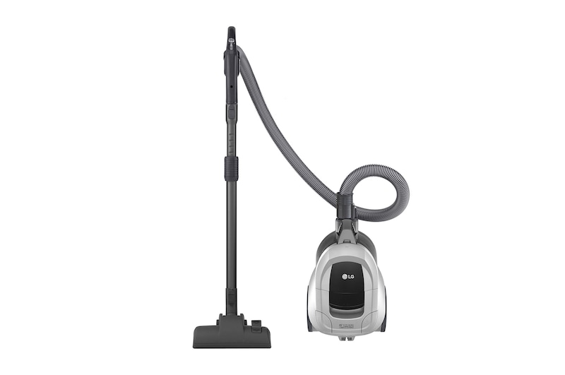 صورة أمامية لـ مكنسة كهربائية بدون كيس من إل جي، 1800 واط، سعة الغبار 1.3 لتر، لون فضي VC5417NHT