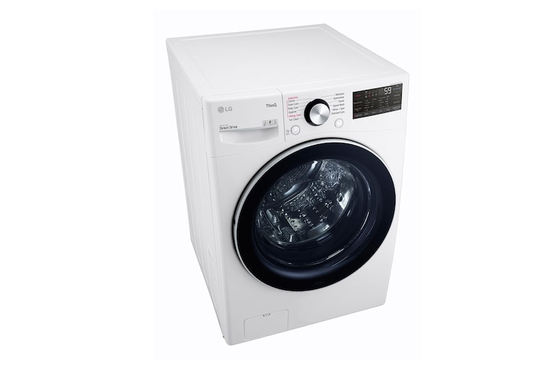 LG غسالة سعة 13 كجم ، غسالة ذات تحميل أمامي بتقنية ™AI DD (عناية ذكية مع حماية أكبر بنسبة ٪18 للأقمشة) ، لون أبيض ، ™ThinQ (Wi-Fi) ،, WF1310WHT