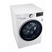 LG ذات تحميل أمامي سعة 15 كجم | ™SmartThinQ | باب من الزجاج المقوى, WF1510WHT