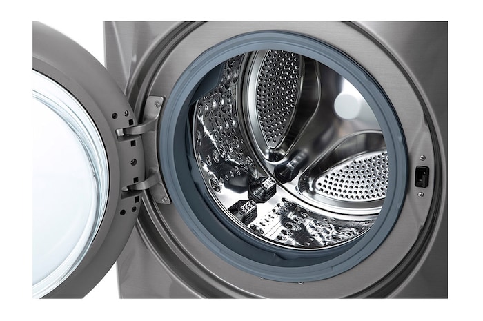 LG ذات تحميل أمامي سعة 15 كجم | ™SmartThinQ | باب من الزجاج المقوى , WF1510XMT