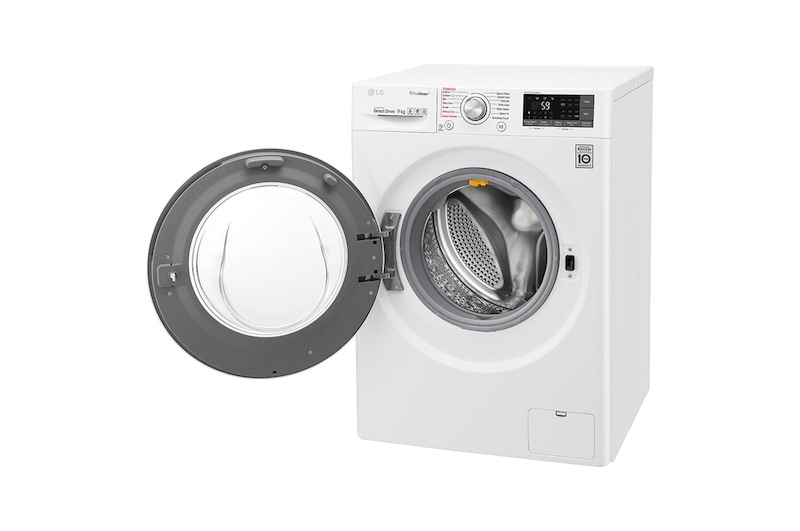 LG إل جي التحميل الأمامي 9 كغ أبيض تيربو واش, WFS0914WH