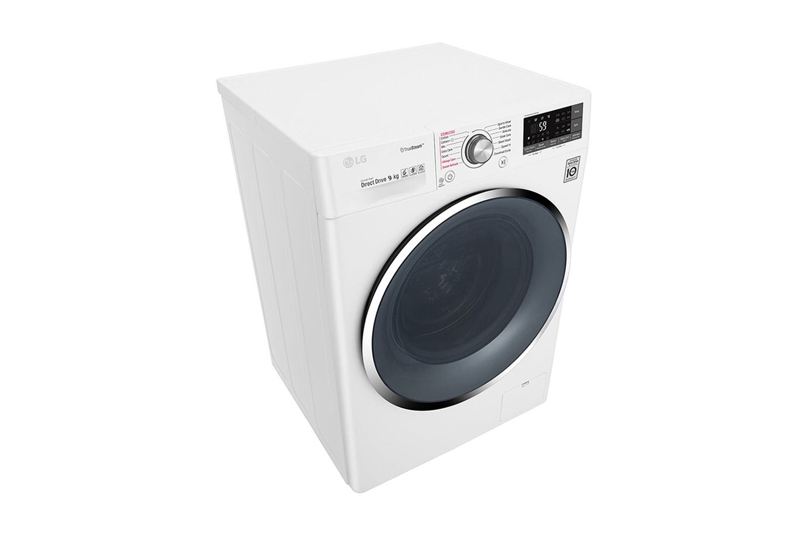 LG غسالة بباب أمامي سعة 9 كجم، بلون أبيض، تدعم تطبيق SmartThinQ (عبر اتصال Wi-Fi), TurboWash™, WFS0914WHN