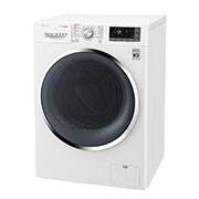 LG غسالة بباب أمامي سعة 9 كجم، بلون أبيض، تدعم تطبيق SmartThinQ (عبر اتصال Wi-Fi), TurboWash™, WFS0914WHN