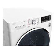 LG غسالة بباب أمامي سعة 9 كجم، بلون أبيض، تدعم تطبيق SmartThinQ (عبر اتصال Wi-Fi), TurboWash™, WFS0914WHN