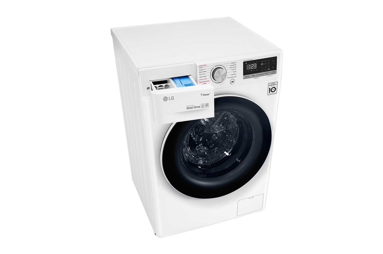 Top Right Perspective with detergent drawer open