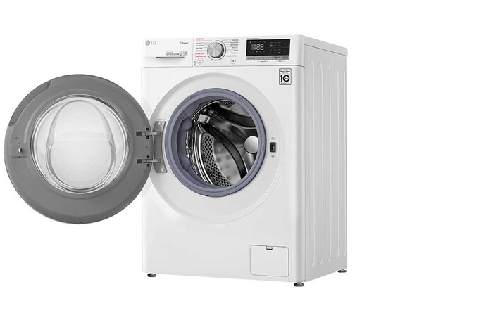 LG سعة 9 كجم | تعبئة أمامية | AI DD™ | أبيض, WFV0914WH