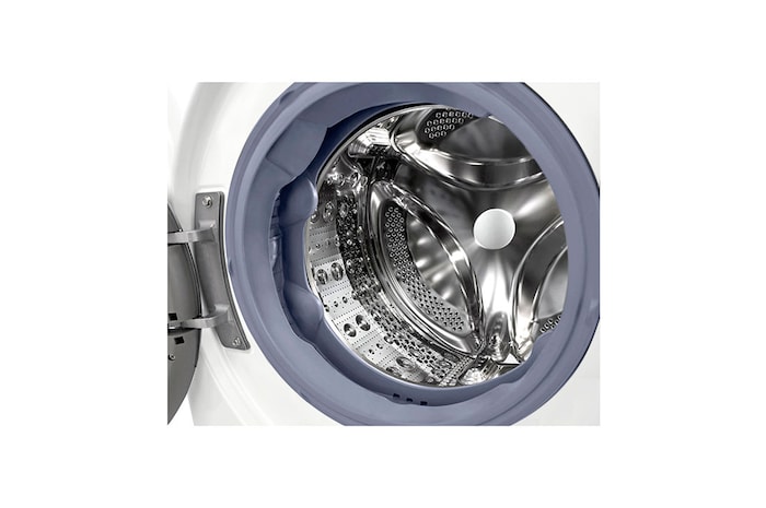 LG غسالة سعة 10.5 كجم ذات تحميل أمامي مع AI DD™، لون أبيض , WFV1114WHT