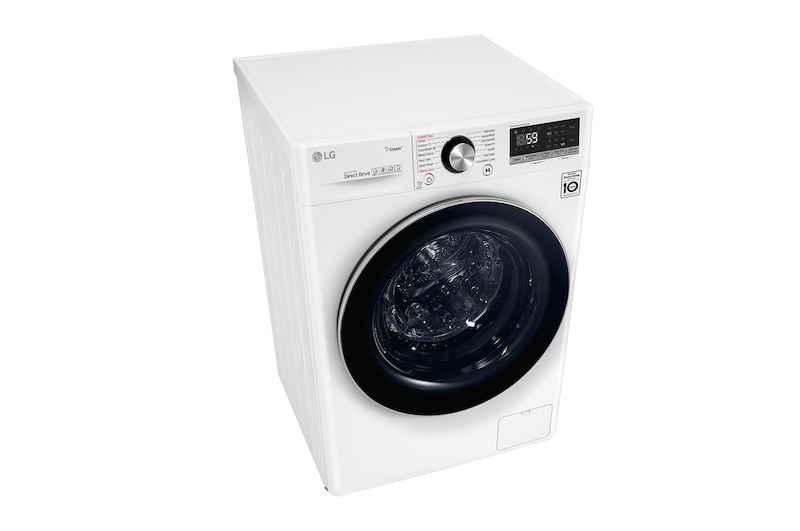LG غسالة سعة 10.5 كجم ذات تحميل أمامي مع AI DD™‎، لون أبيض , WFV1114WHT