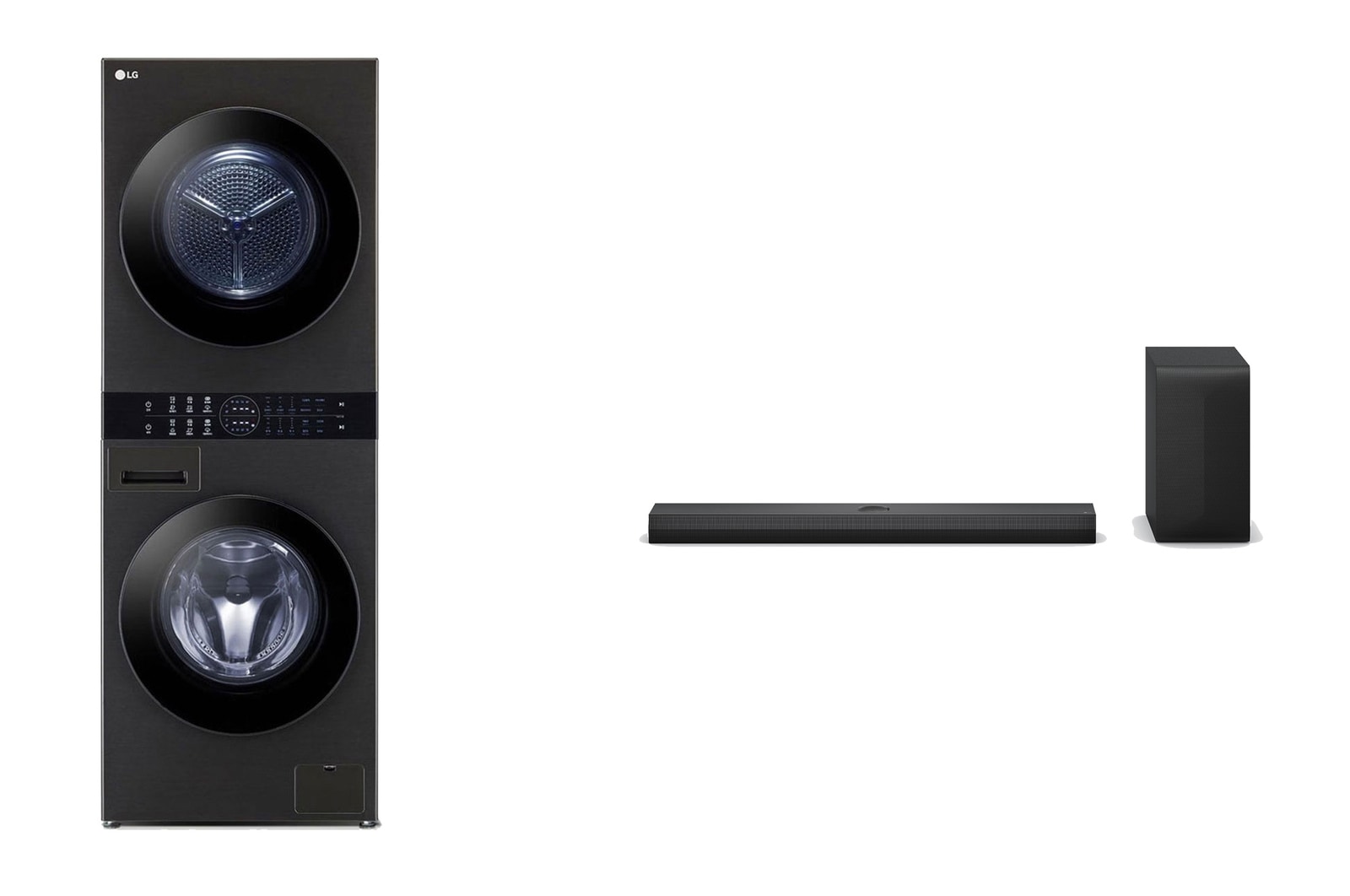 صورة أمامية لـ تحميل أمامي | لوحة تحكم بالمنتصف | 13 كجم غسيل | 10 كجم تجفيف | لوحة التحكم باللغة العربية فقط + مكبر صوت LG Soundbar S70TY للتلفزيون مع تقنية Dolby Atmos و3.1.1 قناة   WK1310BST.S70T001