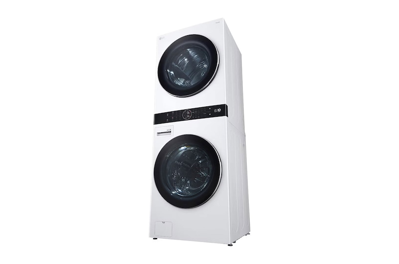 LG غسالة ومجفف وحدة واحدة| 21 كجم | تحميل أمامي | مع لوحة تحكم بالمنتصف | AI D | TurboWash™ 360 | ™+Steam, WK2116WHT1