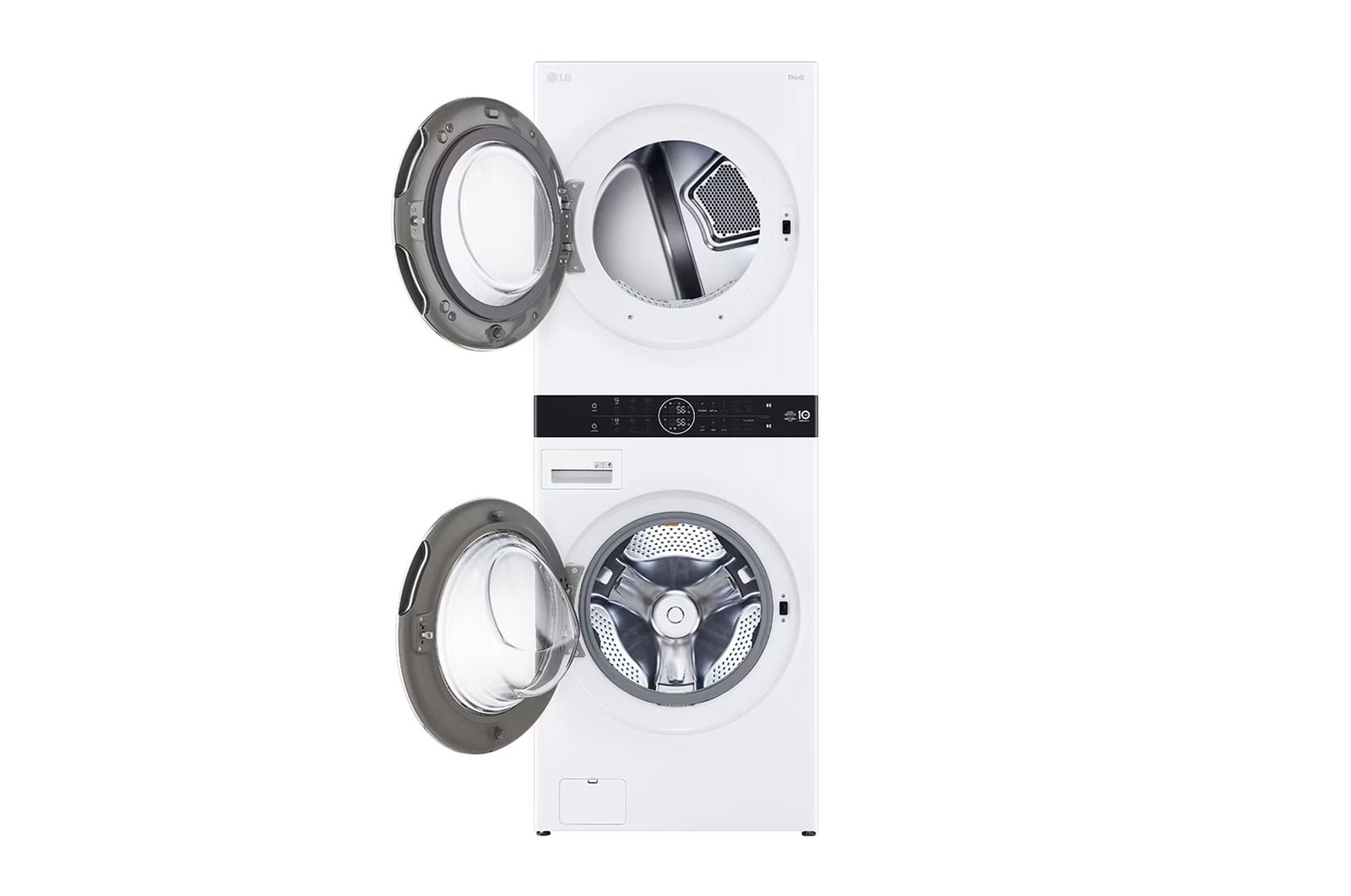 LG غسالة ومجفف وحدة واحدة| 21 كجم | تحميل أمامي | مع لوحة تحكم بالمنتصف | AI D | TurboWash™ 360 | ™+Steam, WK2116WHT1