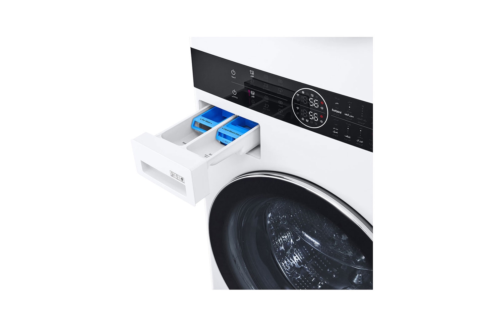 LG وحدة واحدة تحميل أمامي | مع لوحة تحكم بالمنتصف | ™TurboWash 360, WK2116WHT1