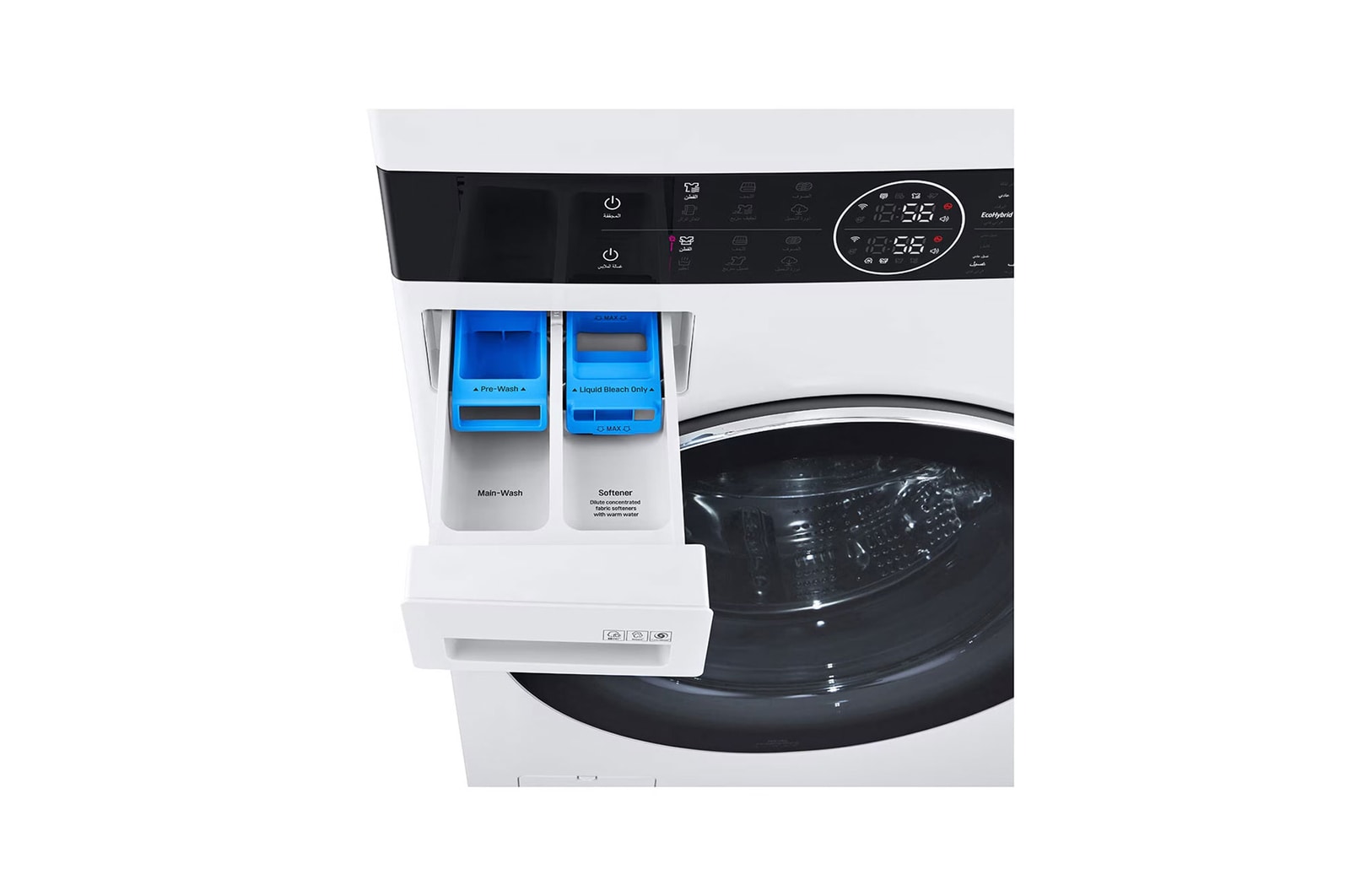 LG وحدة واحدة تحميل أمامي | مع لوحة تحكم بالمنتصف | ™TurboWash 360, WK2116WHT1