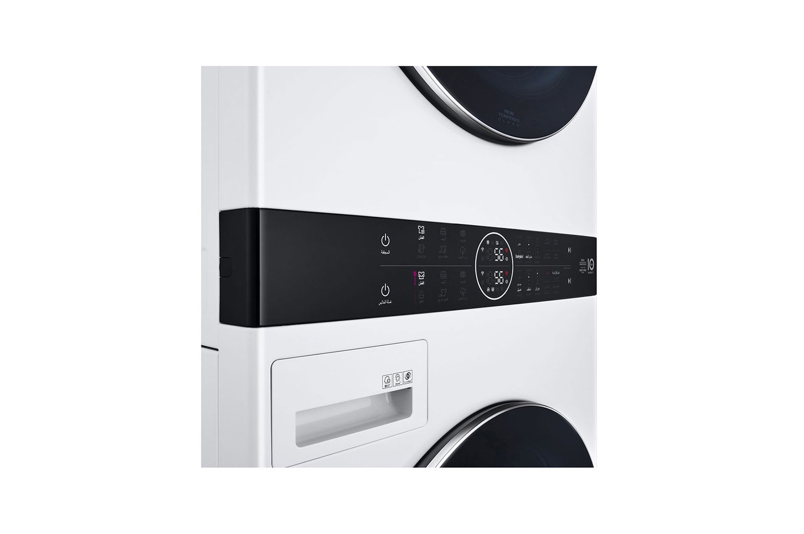 LG وحدة واحدة تحميل أمامي | مع لوحة تحكم بالمنتصف | ™TurboWash 360, WK2116WHT1