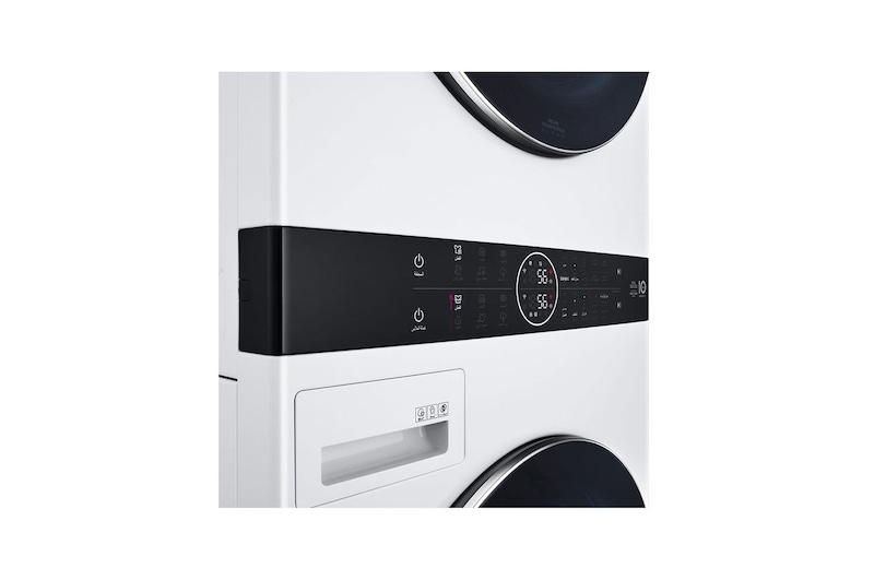 LG غسالة ومجفف وحدة واحدة| 21 كجم | تحميل أمامي | مع لوحة تحكم بالمنتصف | AI D | TurboWash™ 360 | ™+Steam, WK2116WHT1