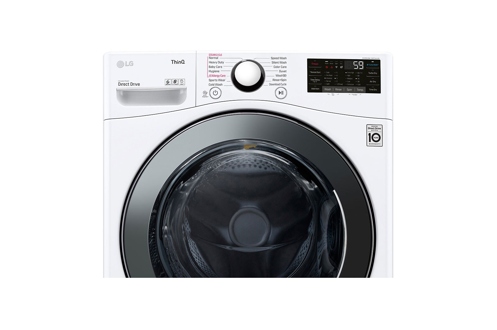 LG غسالة 17 كجم | مجفف 10 كجم | Steam | Turbo , WS1710WHT
