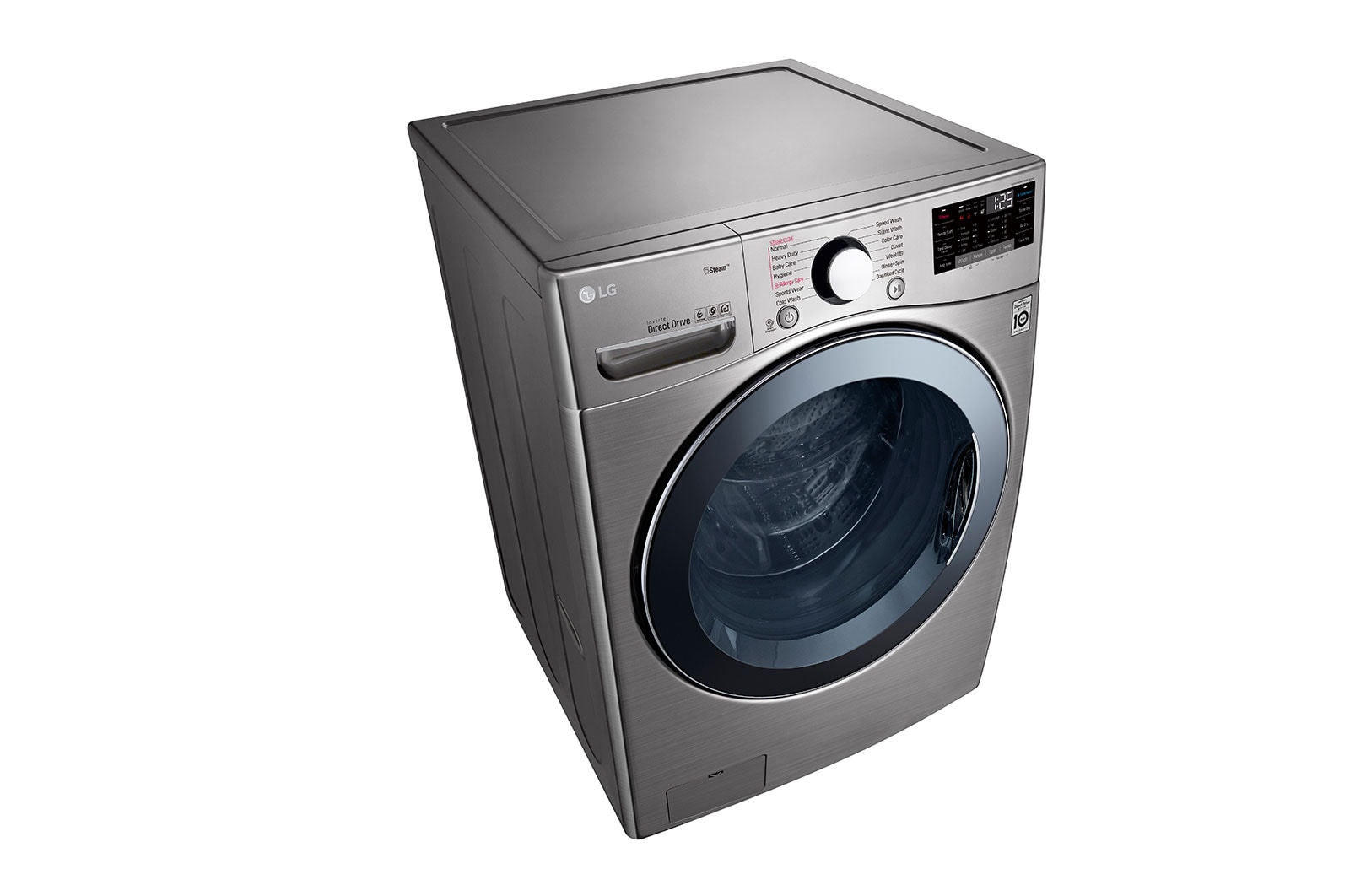 LG سعة 17 كجم، كومبو (غسالة ومجفف)، لون فضي بلاتيني، WiFi، تقنية TurboWash, WS1710XMT