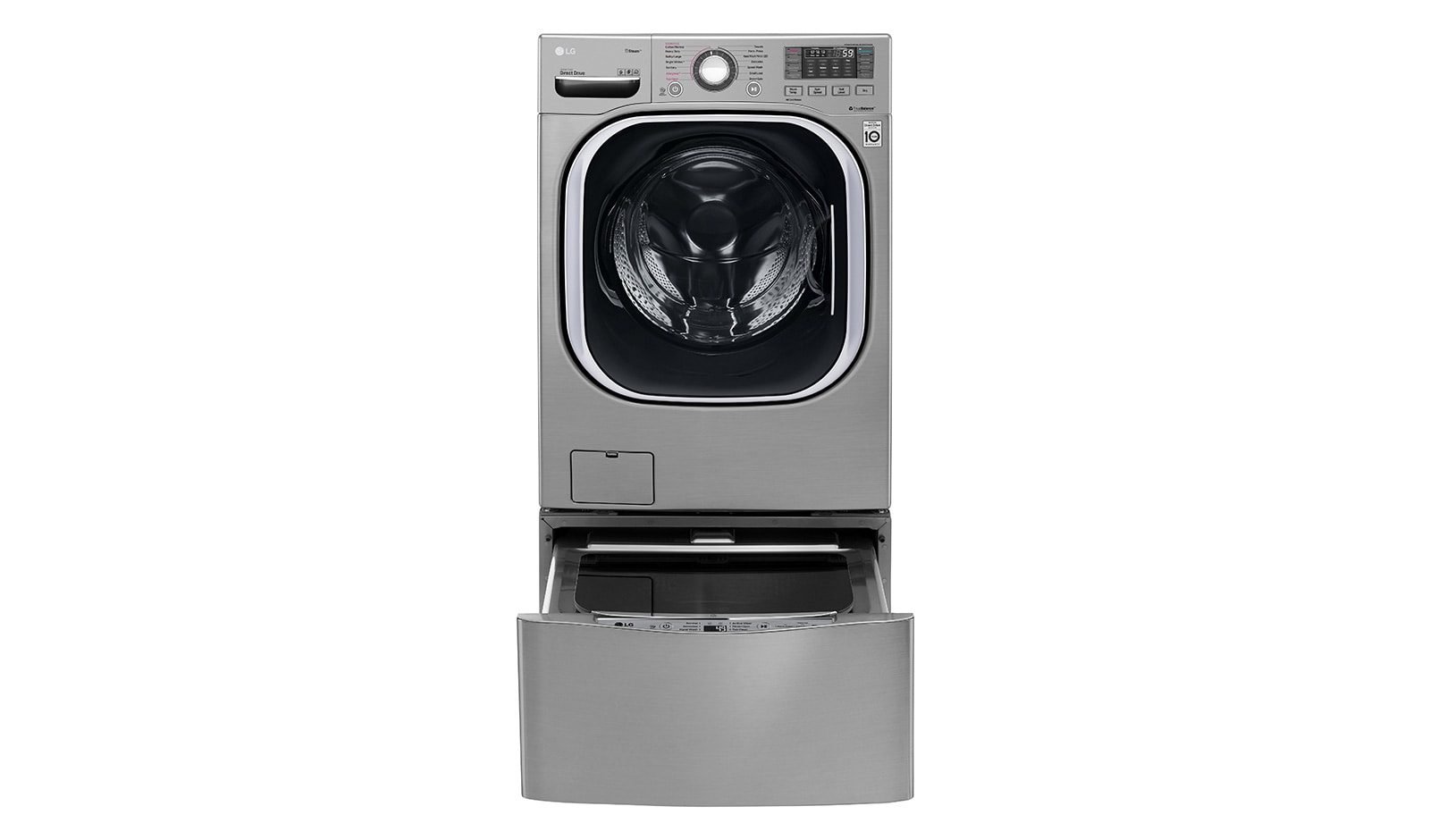 صورة أمامية لـ  حمولتان للغسيل 20 كجم &#43; 11 كجم  مع غسالة LG TWINWash™‎ WS2011XM