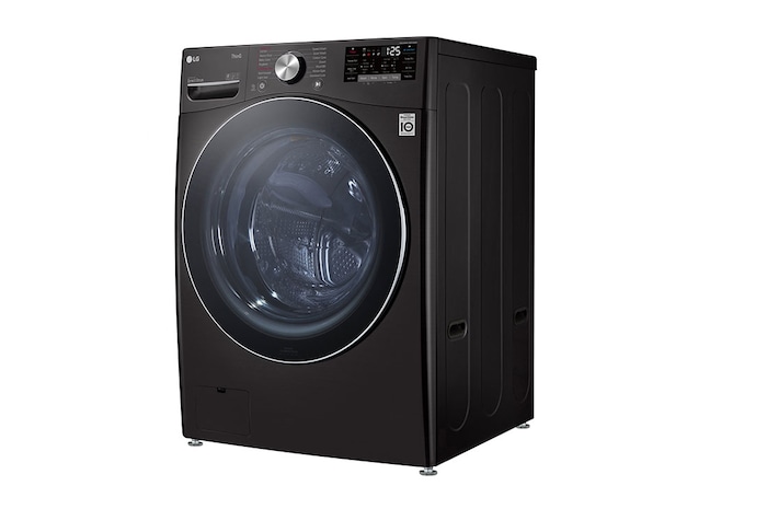 LG سعة 21 كجم، تحميل أمامي، لون أسود، AI DD، TurboWash 360، تنظيف بالبخار, WS2112BST