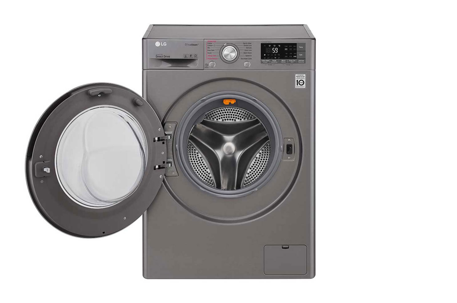 LG غسالة بباب أمامي بحوض غسل سعة 9 كجم مع مجفف سعة 5 كجم، بلون فضي، وتقنية Turbo Dry, WSC0905XMN