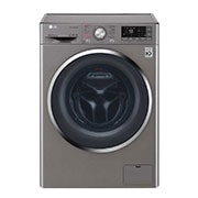 صورة أمامية لـ غسالة بباب أمامي بحوض غسل سعة 9 كجم مع مجفف سعة 5 كجم، بلون فضي، وتقنية Turbo Dry WSC0905XMN