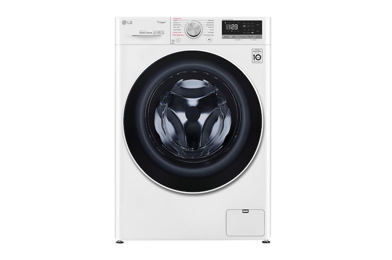 LG غسالة سعة 9 كجم مع مجفف سعة 6 كجم، غسالة ذات تحميل أمامي مع AI DD™، لون أبيض, WSV0906WH