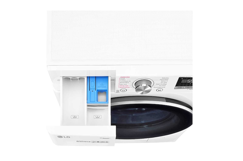 LG سعة 10.5 كجم | مجفف سعة 7 كجم | تحميل أمامي | AI DD™, WSV1107WHT